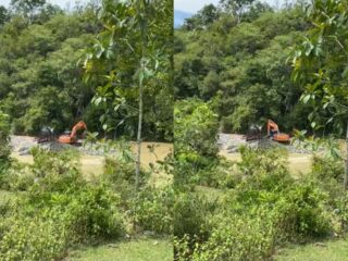 Beredar Video Aktivitas Ekskavator Sedang melakukan Penambangan Emas Ilegal di Sungai Gerpa, Aceh Tengah.