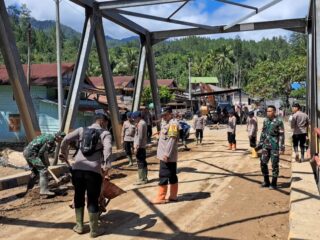 TNI–Polri Kompak Pulihkan Fasilitas Ibadah dan Jalan Nasional Pascabencana Alam di Lumut Aceh Tengah