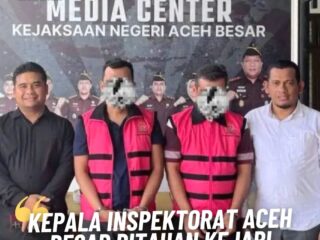 Kejari Aceh Besar Tahan Kepala dan Sekretaris Inspektorat, Diduga Korupsi SPPD Rp404 Juta.
