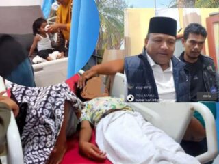 Diduga Keracunan MBG, Belasan Anak di Simpang Mamplam Di Larikan Ke Puskesmas.