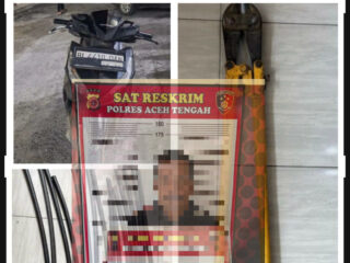 Dua Pelaku Pencurian Kabel di Kecamatan Linge Diamankan Polres Aceh Tengah