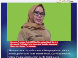 Bantuan Presiden Rp4,55 Miliar Memanas, Ruhdi Sahara : Desak Plt.Dinas Pertanian Terbuka Soal Harga dan Skema Pengadaan.