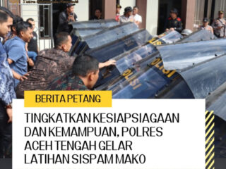 Tingkatkan Kesiapsiagaan dan Kemampuan, Polres Aceh Tengah Gelar Latihan Sispam Mako