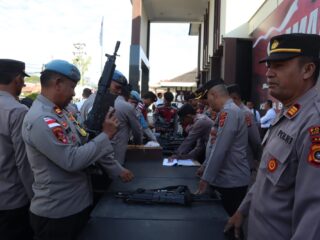 Kapolres Aceh Tengah Cek Inventaris Senpi Organik, Pastikan Tidak Ada Penyalahgunaan