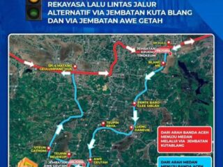 Satlantas Polres Bireuen Terapkan Rekayasa Lalu Lintas di Jembatan Kuta Blang dan Awe Getah