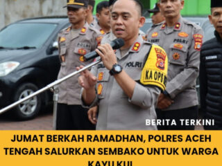 Jumat Berkah Ramadhan, Polres Aceh Tengah Salurkan Sembako untuk Warga Kayu Kul