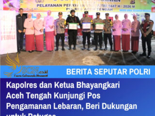 Kapolres dan Ketua Bhayangkari Aceh Tengah Kunjungi Pos Pengamanan Lebaran, Beri Dukungan untuk Petugas