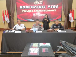 Polres Lhokseumawe Gagalkan Transaksi Sabu 1,5 Kg, Satu Pelaku Ditangkap Tiga DPO
