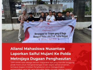 Aliansi Mahasiswa Nusantara Laporkan Saiful Mujani Ke Polda Metrojaya Dugaan Penghasutan 
