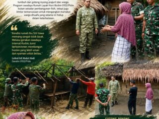 TNI Hadir Untuk Rakyat, Swadaya Kodim Pidie 0102/Pidie Harapan Baru Nek Siti Hawa Tangse