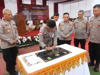 Kapolda Aceh Resmikan Rencana Pembangunan Lapangan Tembak Polres Subulussalam