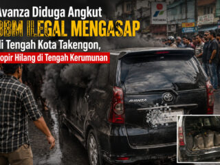 Avanza Diduga Angkut BBM Ilegal Mengasap di Tengah Kota Takengon, Sopir Hilang di Tengah Kerumunan.