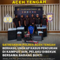 Satreskrim Polres Aceh Tengah Berhasil Ungkap Kasus Pencurian di Kampus IAIN, Pelaku Dibekuk Bersama Barang Bukti