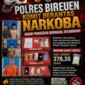 Polres Bireuen Komit Berantas Narkoba, Enam Pengedar Ditangkap dan 378,35 Gram Sabu Disita.
