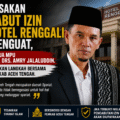 Desakan Cabut Izin Hotel Renggali Menguat, Ketua MPU Tgk. Drs. Amry Jalaluddin. Siapkan Langkah Bersama Pemkab Aceh Tengah.