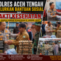 Polres Aceh Tengah Salurkan Bantuan Sosial dan Bakti Kesehatan Pada Warga Korban Kebakaran di Jagong Jeget