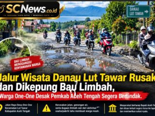 Jalur Wisata Danau Lut Tawar Rusak dan Dikepung Bau Limbah, Warga One-One Desak Pemkab Aceh Tengah Segera Bertindak.