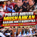 Polres Bireuen Musnahkan Barang Bukti Narkotika, 10.505,92 Gram Sabu dan 19.340 Gram Ganja Hasil Sitaan